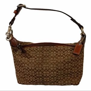 Coach Mini Signature Canvas Satchel Wristlet